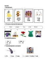 Đề và đáp án kiểm tra cuối năm Tiếng anh lớp 2